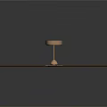 Three Stylish Ceiling Fans With Copper Red And Dark Blades On Dark Background