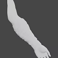 White Elastic Medical Bandage Device for Arm Immobilization and Wound Dressing