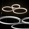Modern Circular Ring Chandelier With Sleek Metal Structure For Interior Design 3d model