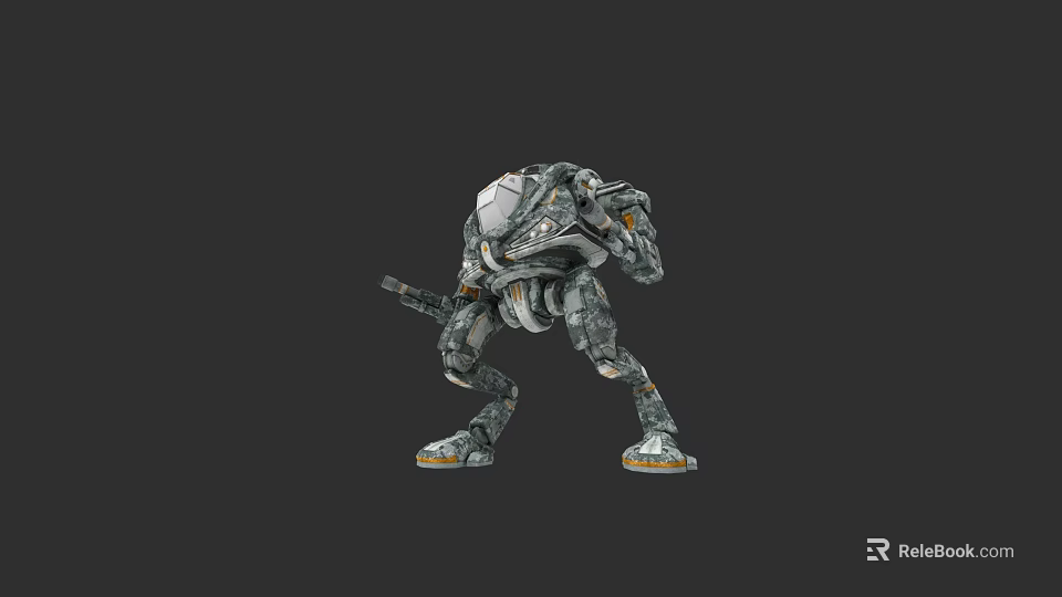 Advanced Industrial Equipment Mechanical Robot With Metal Structure And Legged Design 3d model 