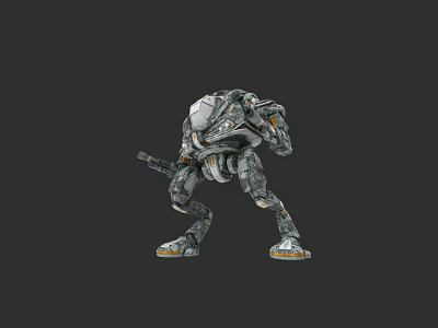 Advanced Industrial Equipment Mechanical Robot With Metal Structure And Legged Design 3d model