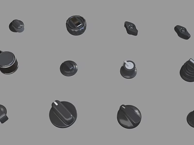 Black Door Handles With Various Styles And Designs For Home Interior Decoration 3d model