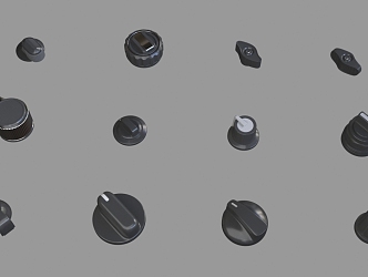 Button, Knob 3d model