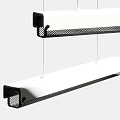 Modern Linear Pendant Light With White Metal Mesh Shade Design For Interior Lighting Spaces