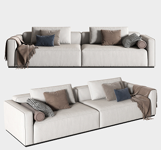 modern double sofa 3d model