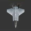 Gray Fighter Jet Model With Sleek Aerodynamic Design And Details 3d model