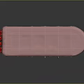 Vintage Open Top Double Decker Bus With Red Body Pink Roof And Route Names
