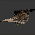 Detailed Rock Mountain Landscape Model With Vegetation Pathway And Surface Texture
