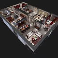 Traditional Chinese Furniture Specialty Store With Elegant Sofa Tables And Display Area