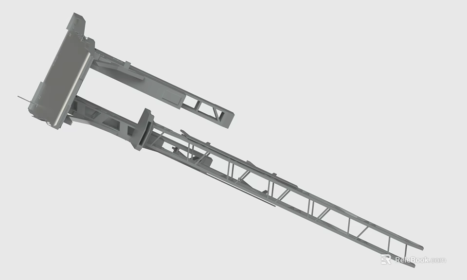 Metal Industrial Bracket Structure With Multi component Design And Connection Parts 3d model