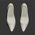 Elegant White High Heel Shoes Featuring Perforated Toe And Slim Heel Design