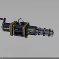Futuristic Plasma Cannon Weapon With Metallic Structure Control Panel And Glowing Blue Accents