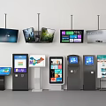 Screen Intelligent Machine Guide Advertising Screen TV Number Pager All-in-One Machine 3d model