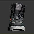 Stylish High Top Sneakers With Black Gray Blue Color Block Design And White Rubber Sole