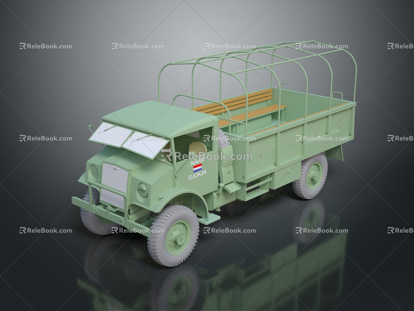 Modern Military Vehicle Bulletproof Car Truck Military Truck Armed Truck 3d model