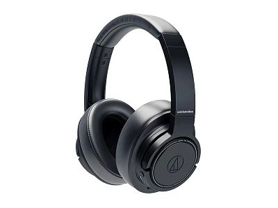 Black Audio Technica Over Ear Headphones With Comfortable Design And Sound Quality 3d model