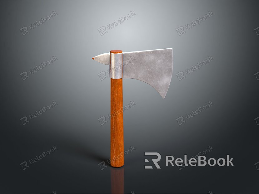 Tomahawk Axe Wooden Axe Handle Axe Mountain Axe Chopping Wood Axe Chopping Wood Axe Magic Axe model