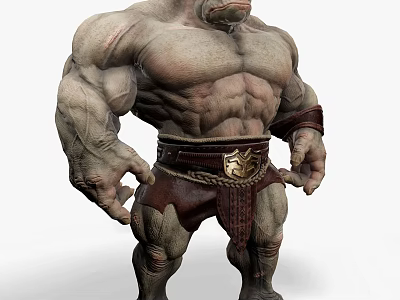 Muscular Mythical Creature With Strong Body Decorative Belt And Shorts 3d model
