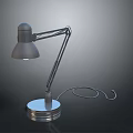 Modern Table Lamp Featuring Adjustable Metal Arm Silver Base And Cord 3d model