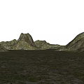 Micro Terrain Natural Landscape With Undulating Hills Grass Covered Surface And Scattered Rocks 3d model