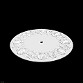 Decorative Circular Ceiling Medallion With Intricate Floral Patterns And Central Hole 3d model