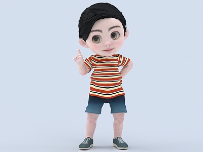 Little Boy Man Cartoon Little Boy Children Cartoon Characters Cute Little Boy Children 3d model