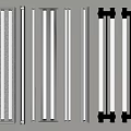 Various Styles of Modern Grille Lights with Metal Frames and White Tubes