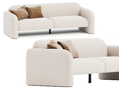 Modern double sofa 3d model