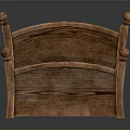 Traditional Wooden Bed With Carved Headboard Footboard Plaid Blanket And Pillows