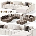 Modern Sectional Sofa With Multiple Color Options And Comfortable Cushions Design 3d model