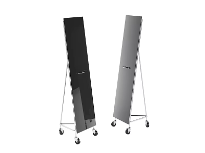 Full Length Standing Mirrors with Metal Frame and Rolling Wheels for Home Use 3d model