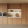 Middle Style Wine Cabinet Sideboard 3d model