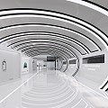 Modern Exhibition Hall Time Tunnel 3d model