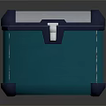 Shiny Silver Metallic Treasure Chest With Decorative Corners Lock And Smooth Reflective Surface