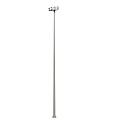 Public Facility Street Light With Multiple Lamp Heads White Pole And Blue Sky Background