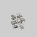 Elegant Modern Decorative Ornament Set With Vase Books Candles Diffuser Bottles And Decorative Branches