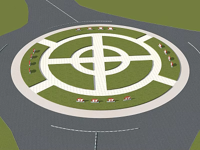 modern road turntable 3d model modern road turntable 3d model