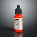 Orange Plastic Bottle with Black Cap and Product Label for Daily Use