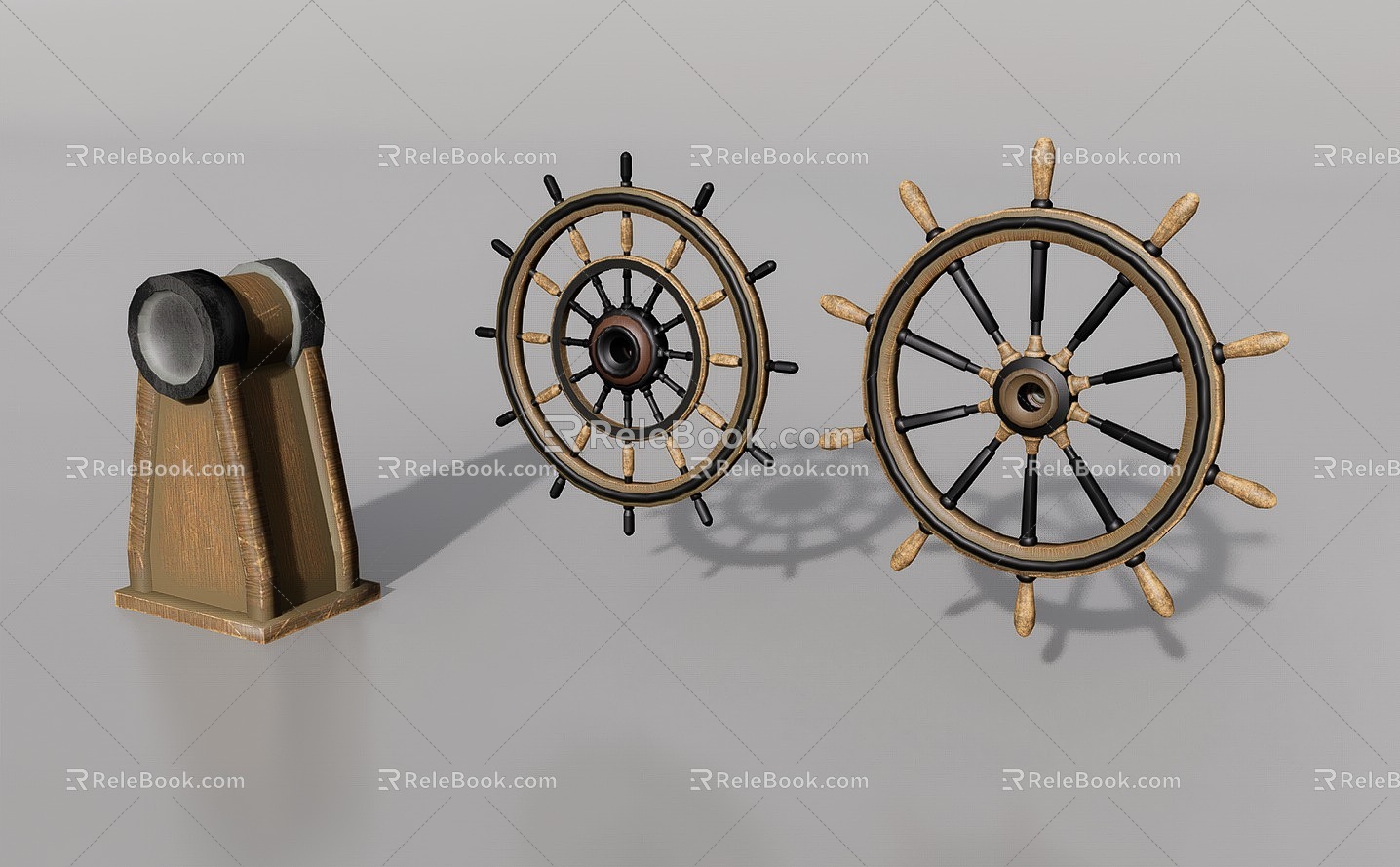 Pirate Wheel 3d model