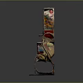 Red Sweet Art Candy Vending Machine Featuring Colorful Candy Boxes Metal Stand Gray Base