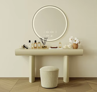 Modern cream dresser cream dresser 3d model