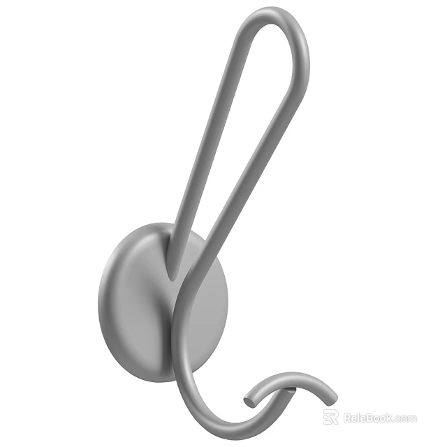 Modern Sleek Wall Light With Curved Metal Brackets And Round Base For Interior Decoration 3d model 