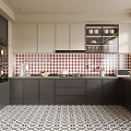 French Middle Style Kitchen 3d model