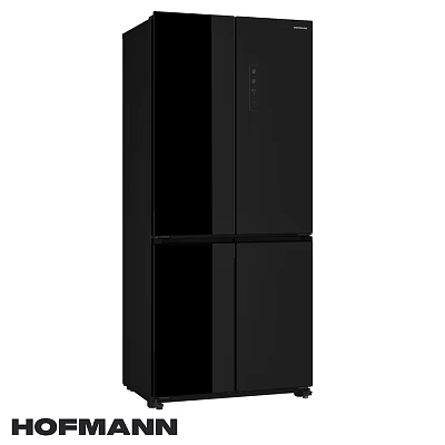 Modern Black Four Door Refrigerator Essential Kitchen Appliance For Home 3d model