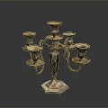 Elegant Vintage Metal Candelabra With Multiple Candle Holders For Home Decor