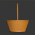 Vibrant Orange Woven Handheld Basket Perfect For Home Storage And Decor