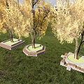 Tree Pool Tree Pit Seat 3d model