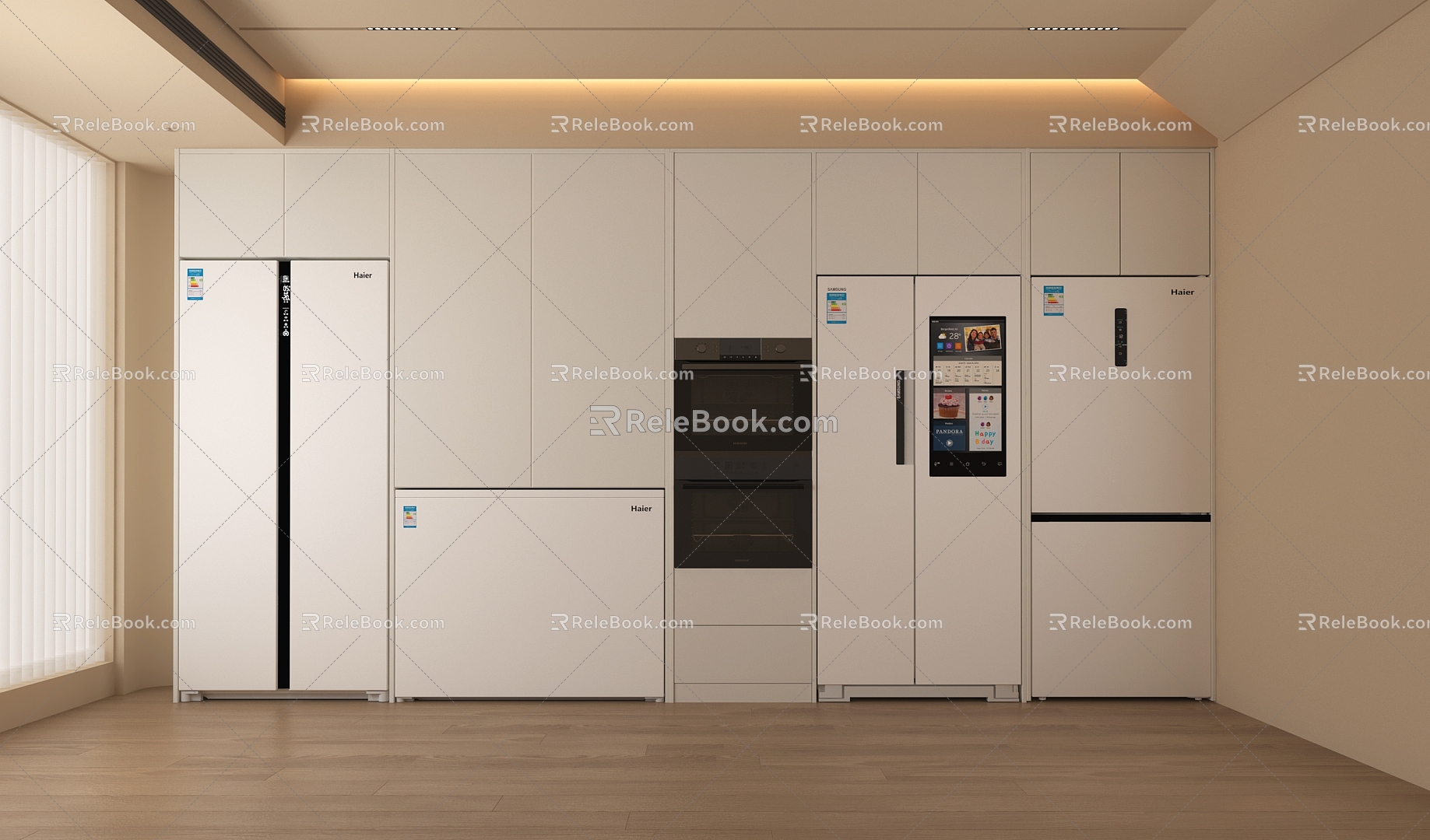 Refrigerator Freezer Cabinet Oven Cabinet 3d model