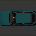 Modern Teal Crossover Car With Glossy Body Large Alloy Wheels Black Windows And Ground Reflection
