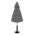 Decorative Ornament Set White Patio Umbrella With Black Base And Stand For Outdoor Garden